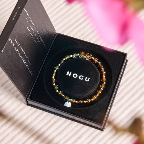 Ambre | Argent | Bracelet Ours en Verre Luciole